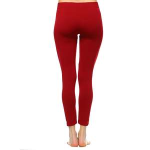 Leggings Casual da Donna White Mark, Taglia Unica, Elasticizzati in Maglia con Motivo Sportivo per Palestra, Colore Rosso - Product Image 2