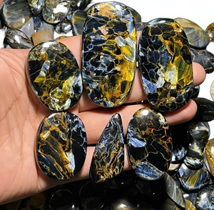 Pierres précieuses en piétersite naturelle de qualité AAA, lisses et polies, cabochons, pierres brutes, conçues pour la fabrication et la création de bijoux de qualité supérieure - Product Image 3