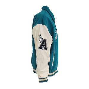 Wholesale Designer Clothing Blank Custom Logo Baseball Jackets Stretch Cotton Embroidery Varsity Jacket - Product Image 3