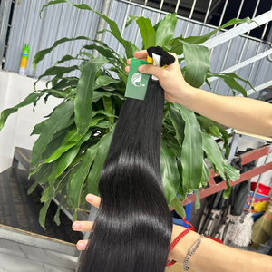 Extension de cheveux humains crus Cheveux indiens crus vierges en vrac Cheveux droits soyeux naturels non traités en vrac - Product Image 4