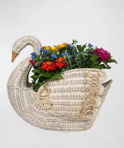 ตะกร้าหวายรูปหงส์สำหรับจัดเก็บและตกแต่งบ้าน-พร้อม Sisu - Product Image 2