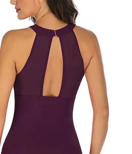 Traje de baño de mujer de talla grande Control de barriga Ropa de playa Adelgazante Traje de baño de una pieza Traje de baño de moda para damas - Product Image 4