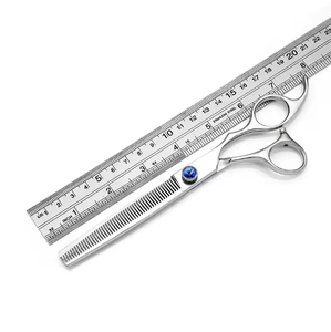 Ciseaux de toilettage professionnels pour animaux de compagnie japon 440c ensemble de cisaillement incurvé Chunker Vg10 amincissement 8.0 "chien chat CNC titane personnalisé - Product Image 5