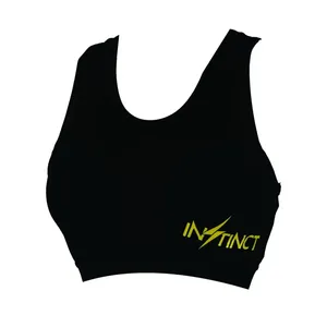 Women's Custom Made Wholesale Lightweight Breathable Fitness Sports Bra Simple Style Front Logo Printed Pattern Workout <b>Apparel</b> - Product Image 1