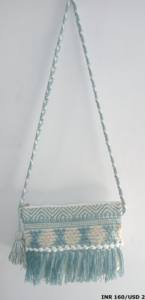 Exclusive Dari Cotton Handloom Designer <b>Women</b> <b>Pouch</b> <b>Bags</b> | Handmade Ladies Handloom Dari Cotton <b>Pouch</b> <b>Bag</b> - Product Image 4