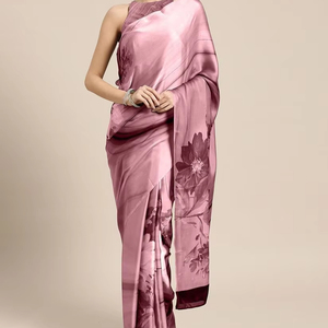 Collection de saris de mariage traditionnels pour adultes Saree numérique en Georgette lourde et shari occidental pour femmes et filles - Product Image 1