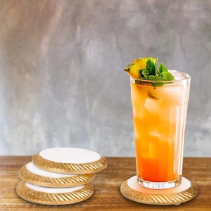 Posavasos de mármol redondo de embalaje personalizado de alta calidad, decoración de mesa, alfombrilla y almohadilla de té a la venta - Product Image 3