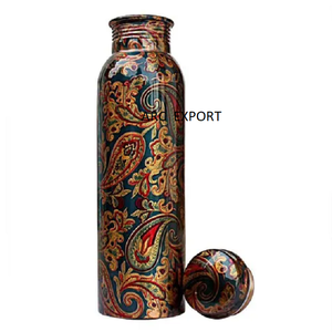 New Fancy Brown Multi Color Copper <b>Bottle</b> <b>With</b> Lid Drink Ware Copper <b>Water</b> <b>Bottle</b> <b>for</b> Child and Hot <b>Water</b> Decoration Accessories - Product Image 1