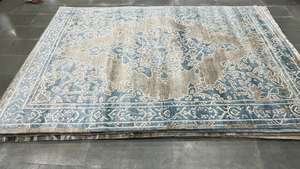 Hand Knotted Oushak <b>Bamboo</b> Silk Carpet Modern Jacquard Embroidered Rug Indian Tufted Braided Design Printing Eco-friendly - Product Image 3