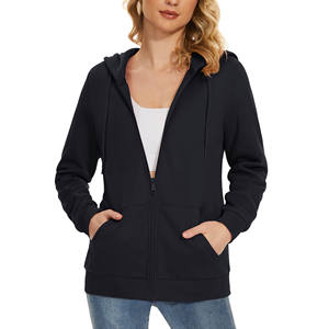 Custom Gym Girls Blank Plus Size Knitted High Quality Ladies Zip up Hoodies y Oversize Sudadera Hoodies para mujer - Product Image 1