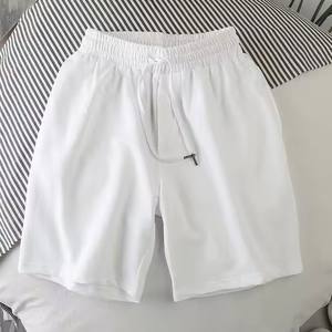 Pantalones Cortos Deportivos de Alta Calidad para Hombre, de Lona de Poliéster/Algodón, Cintura Media, Cierre con Cordón, Secado Rápido, Talla Grande, Lisos, para Gimnasio, Fitness y Entrenamiento - Product Image 3