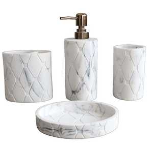 Ensemble de salle de bain en résine blanche Clean & Minimalist - Product Image 6