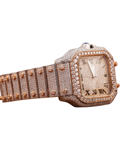 Reloj Mecánico Automático Elegante de Hip Hop Personalizado de Lujo, Hecho a Mano, con Esfera Negra Personalizada, Diseño Único - Product Image 3