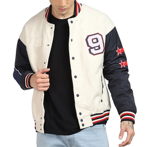 Vente en gros veste grande taille avec broderie personnalisée pour hommes universitaires veste letterman en toile à manches longues en laine de haute qualité et respirante - Product Image 1