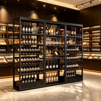 Étagère à vin en métal industrielle commerciale, présentoir à vin sur pied pour restaurant, bar, hôtel