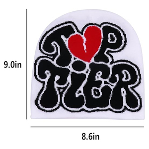 Bonnet d'hiver en tricot Logo personnalisé Bonnet en tricot chaud Casquettes en forme de tête de mort Pas cher Vente en gros Fournisseur de chapeaux de mode 2025 - Product Image 5