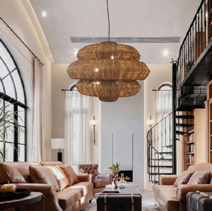 Pantallas de bambú ligeras de mimbre de 3 niveles de estilo rústico Material ecológico recién llegado - Product Image 1