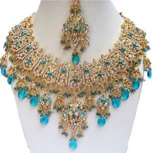 Indian Royal Zircon Gold Plated Classic Bridal Jewelry Set Women Wedding Traditional Elegance Ethnic Regal Finish - Product Image 2