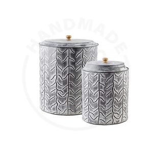 Ensemble de rangement alimentaire de luxe en métal de qualité supérieure avec 2 tailles différentes logo personnalisable sans danger pour la vaisselle de cuisine - Product Image 1