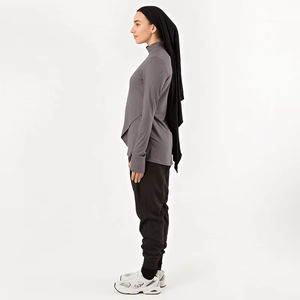 Ropa deportiva modesta de Active Wear para mujer, sudadera sólida con moda islámica, ropa de gimnasio musulmana activa - Product Image 3