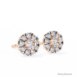 Pendientes de tuerca de diamante cultivado en laboratorio de corte redondo 0,58 CTW, oro blanco certificado CVD, regalo de aniversario perfecto - Product Image 5