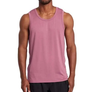 Cropped Boxy Fit Muscle Gym Tank Top for Men Raw Edge Sports Vest Streetwear Custom Men Tank Top - Product Image 2