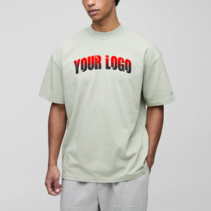 Camisetas personalizadas de manga corta, holgadas y de gramaje pesado, 100% algodón, con serigrafía personalizada, estilo hip hop, ecológicas, para hombre. - Product Image 4
