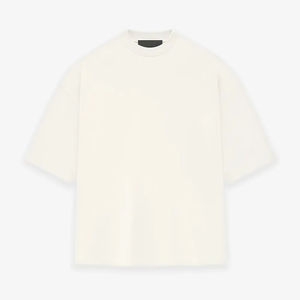 T-shirts pour hommes en coton 100% de qualité supérieure, tricotés sur mesure, couleur unie, style chinois décontracté, col rond, taille oversize, vente en gros - Product Image 2