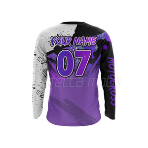 Diseño de manga larga de alta calidad disponible en pedido a granel Camiseta de motocross de poliéster hecha en Pakistán - Product Image 2