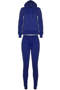 Ensemble survêtement jogging à capuche zippé en coton 100% personnalisé pour femmes grandes tailles, deux pièces, polaire, chaud, décontracté, hiver - Product Image 4