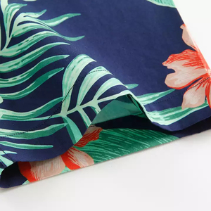 Camisa Aloha con estampado Vintage para hombre, informal, de manga corta, para vacaciones en la playa, cuello levantado, estilo veraniego antiarrugas - Product Image 6