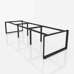 Pieds de bureau en acier inoxydable de style industriel 3600x1200, cadre triangulaire avec design moderne et joints emboîtables pour hôtels - Product Image 1