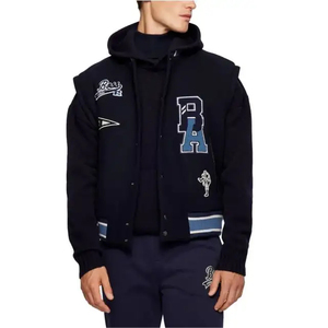 Wholesale Customised <b>Men's</b> Varsity <b>Jacket</b> New Arrival Wool Baseball <b>Jacket</b> With Custom Print Embroidery for Winter - Product Image 3