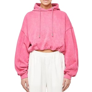 A prueba de viento Pakistán hizo Crop Top sudaderas con capucha hechas en Material de alta calidad mujeres Crop Top sudaderas con capucha 2026 - Product Image 1