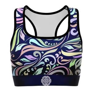 Vente en gros de soutiens-gorge de fitness personnalisés soutiens-gorge de sport à maintien élevé pour femmes avec impression de logo (quantité minimale de commande 100 pièces) - Product Image 4