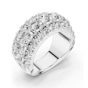 Bague en diamant de laboratoire et moissanite 4,26 CT, diamant CVD VVS-VS-EF, or 18 carats, 14 carats, 10 carats et argent 925, or rose, or jaune, or blanc - Product Image 6