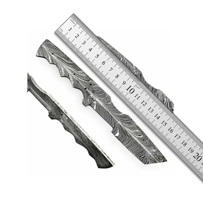 Vente chaude Lames vierges en acier damas Dernière conception Support OEM personnalisé de qualité bricolage pour la forge de couteaux - Product Image 6