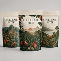 Sachet d'emballage personnalisé imprimé pour bonbons durs et confiseries, fournisseur de pochettes alimentaires refermables
