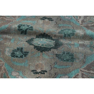 Alfombra Vintage, Alfombra Turca Extra Grande de 9.4x12.4 pies, Alfombra Ikat Azul Marrón - Product Image 5