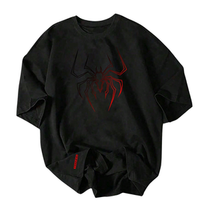 <b>Mens</b> Oversized <b>Black</b> Graphic T <b>Shirt</b> Casual <b>Short</b> <b>Sleeve</b> Streetwear Crew Neck Digital Printing Top Summer Fashion Loose Fit - Product Image 1