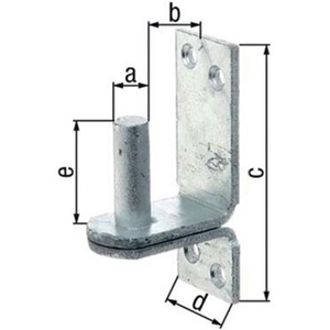 Hot-Dip Galvanized GAH Metal Hangers Clamp DII on Plate 16x28mm - Product Image 1