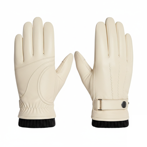 ถุงมือหนังแกะฤดูหนาวสำหรับผู้ชาย สไตล์เกาหลี คุณภาพสูง บุด้วยขนแกะ ถุงมือขับรถ กันลม ถุงมือฤดูหนาวแบบเต็มนิ้ว - Product Image 3