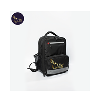 Hien Minh Vietnam Klasik Siyah Unisex Polyester Katlanabilir Sırt Çantası Su Geçirmez Seyahat Spor Okul Fermuarlı Kapatma 20-37L