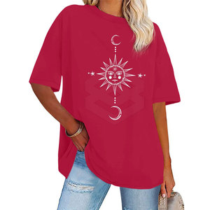 Camiseta Extra Grande Personalizada para Mujer, Ecológica, Holgada, Informal, para Verano, al por Mayor, Cómoda, Último Diseño - Product Image 1