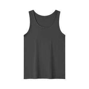Camiseta Deportiva de Tirantes para Hombre, 100% Poliéster, con Logo Personalizado, Transpirable, de Secado Rápido, Informal, Lisa, sin Marca, Blanca - Product Image 1