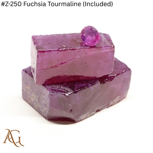 Nano Diamante en Bruto Cultivado en Laboratorio # Turmalina Fucsia Z 250 (incluida) Corte de Gemas Lapidario Sintético Simulado Creado en Laboratorio Nanosital - Product Image 2