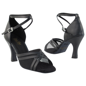 Scarpe da ballo 5017 modello molto Fine di media larghezza in pelle latino e ballerine con fodera in pelle scamosciata e soletta in gomma - Product Image 1