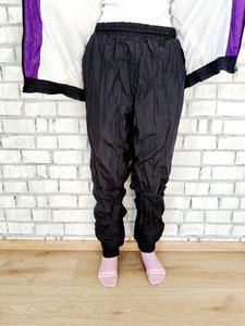 Unisex Màu Đen Giản Dị Rắn Thể Thao Theo Dõi Phù Hợp Với 100% Cotton Thoáng Khí Thân Thiện Với Môi Mens Womens Áo Gió - Product Image 5