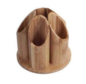 Soporte de cubiertos de madera de 4 secciones de alta calidad para vajilla de comedor de diseño único de proveedores mayoristas - Product Image 3