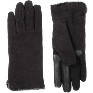 Gants d'hiver en polaire personnalisables pour hommes et femmes Doublure en fourrure douce avec paume en cuir Chauds et pour une utilisation quotidienne et extérieure Fabriqué au Pakistan - Product Image 1